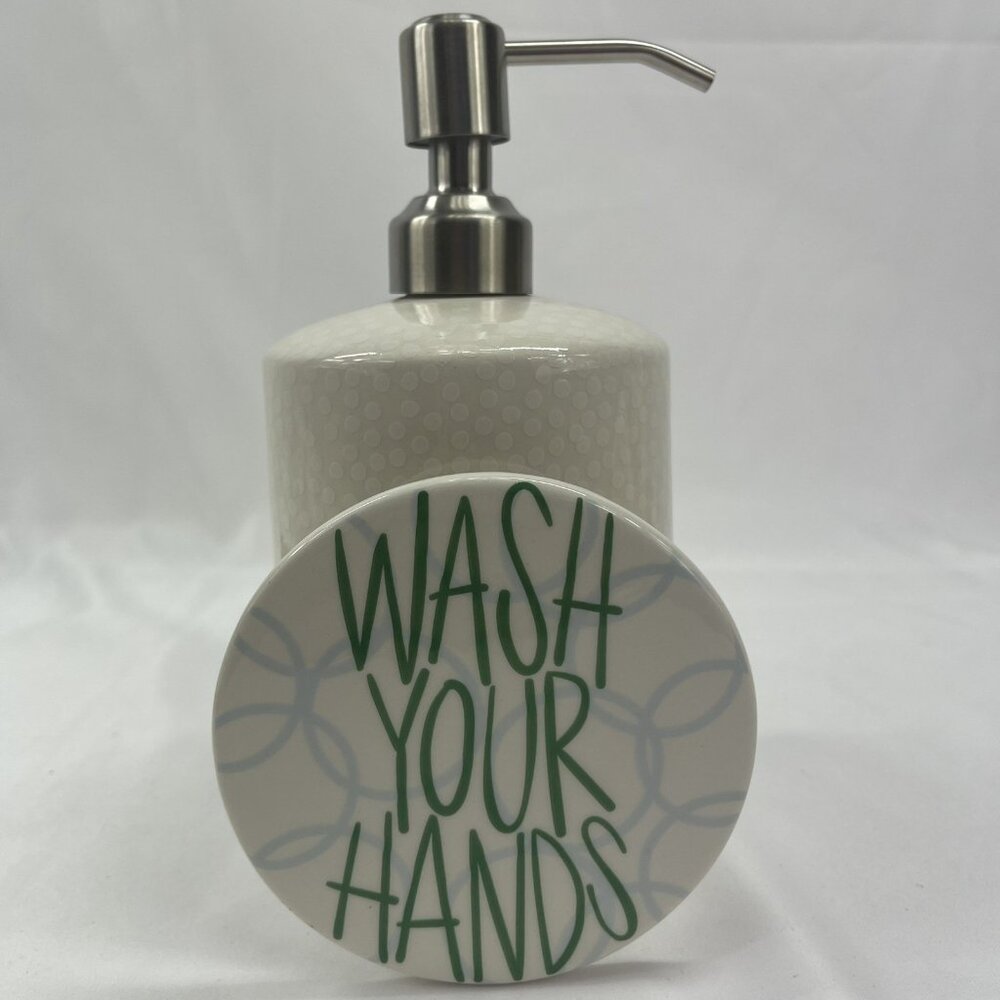 Happy Everything White Dot Mini Laura Johnson Soap Pump with Attachment